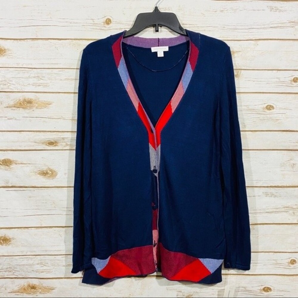 Charter Club Tipped Boyfriend Cardigan Sweater Top Size‎ S